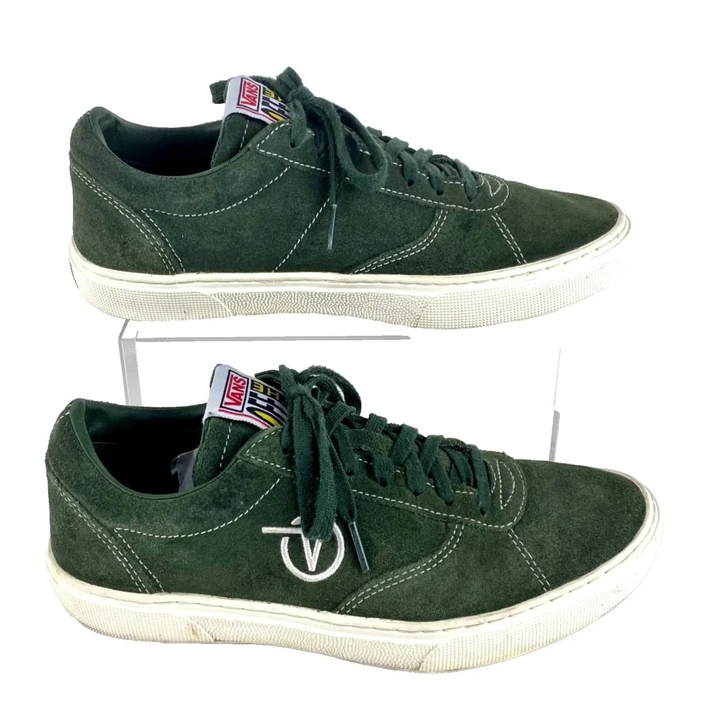 Vans Off the Wall Suede Tennis Shoes Men 7.5 Women 9 Green Sneakers 721356 Great